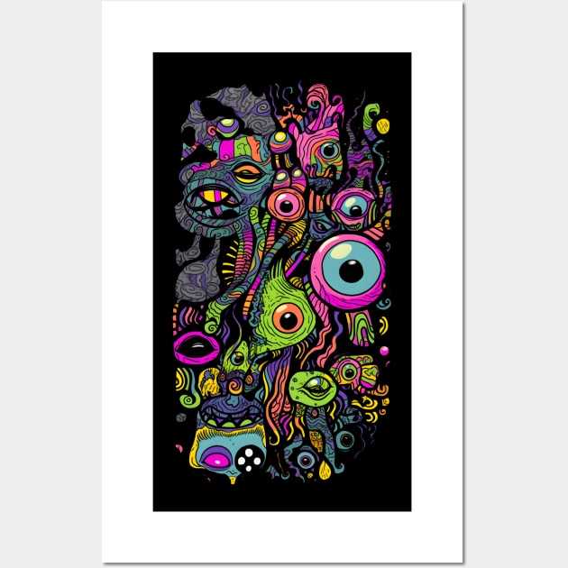 Trippy Eyeballs Series #3 Wall Art by MindGlowArt